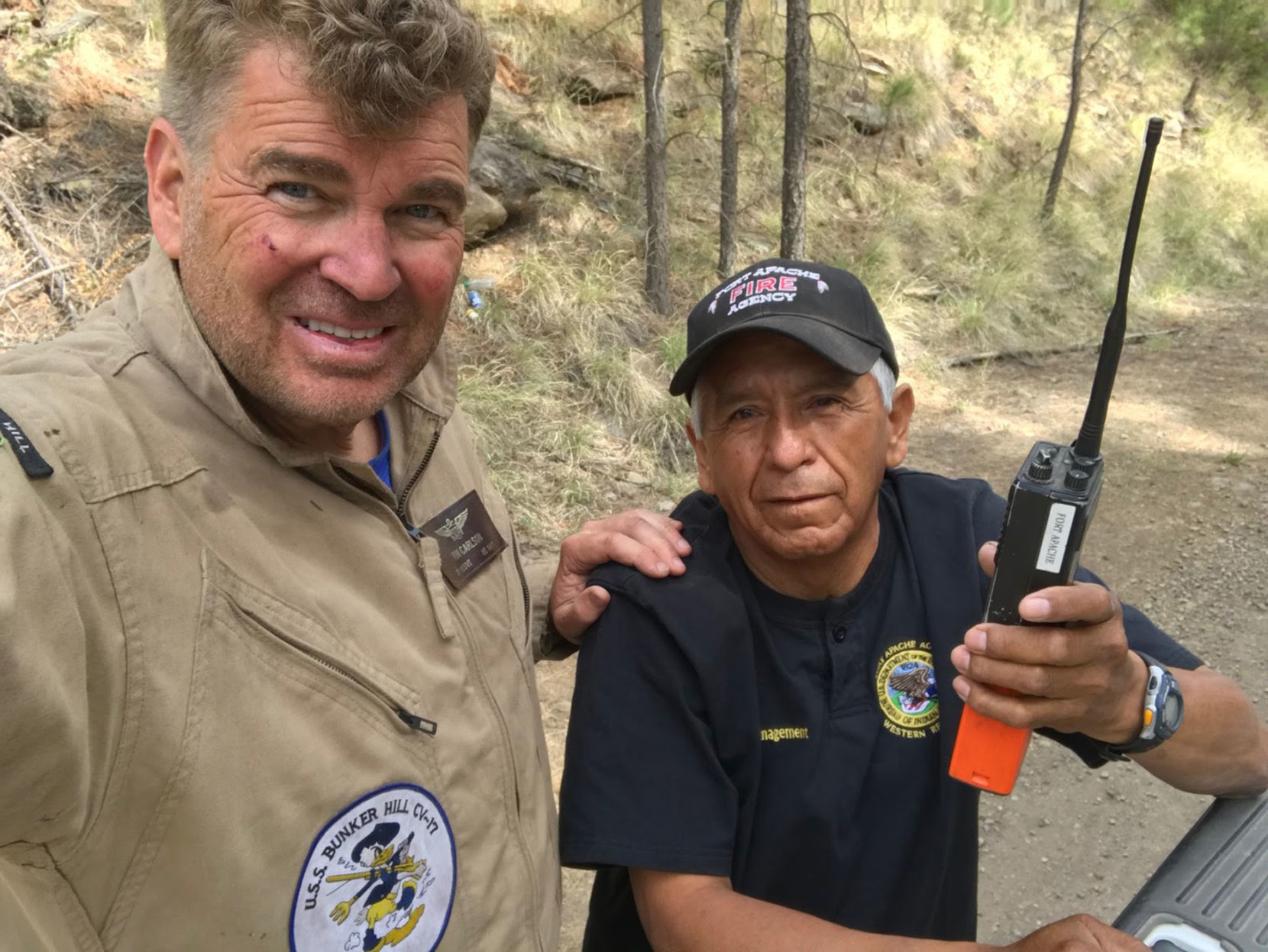 Ron and rescuer